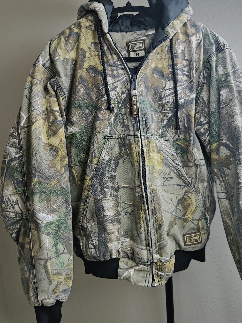 Schmidt Realtree Camo Hooded Puffer Jacket - Green/Brown